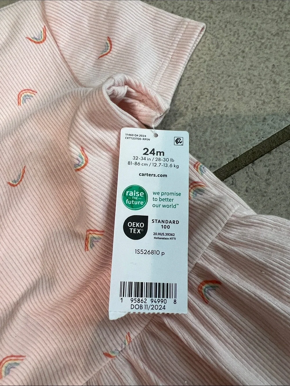 Carter's Pink Cherry Print Bodysuits & Peplum Set